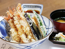 甘海老の天丼（10食限定）/sweet shrimp(Amaebi) Tendon